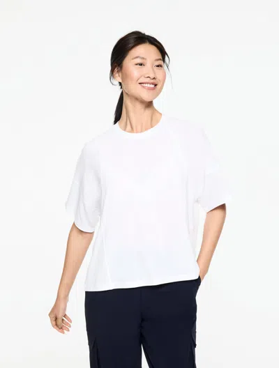 Talbots Short Sleeve Crewneck T-shirt - White - Xs