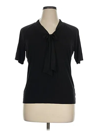 Pre-owned Talbots Short Sleeve Polo Shirt In Black
