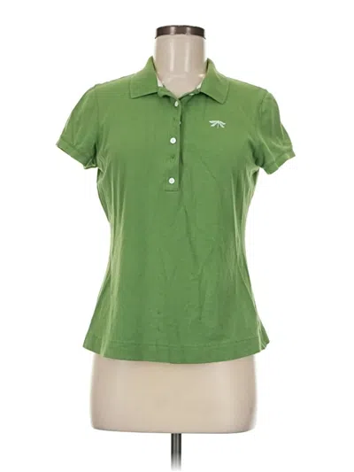 Pre-owned Talbots Short Sleeve Polo Shirt In Green