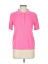 Talbots Short Sleeve Polo Shirt In Pink