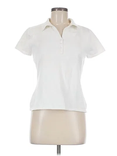 Pre-owned Talbots Short Sleeve Polo Shirt In White