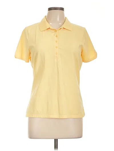 Pre-owned Talbots Short Sleeve Polo Shirt In Yellow