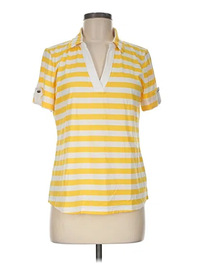 Pre-owned Talbots Short Sleeve Polo Shirt In Yellow