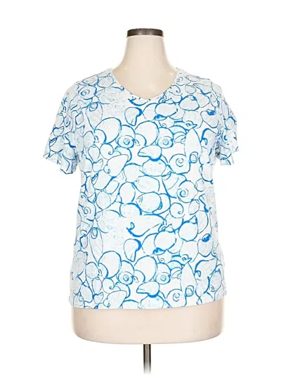 Pre-owned Talbots Short Sleeve T-shirt In Blue