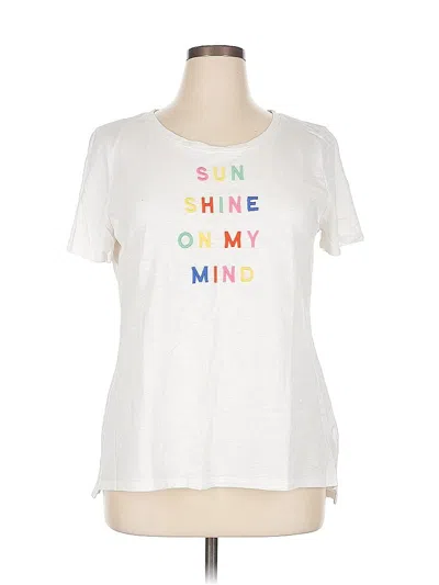 Pre-owned Talbots Short Sleeve T-shirt In White