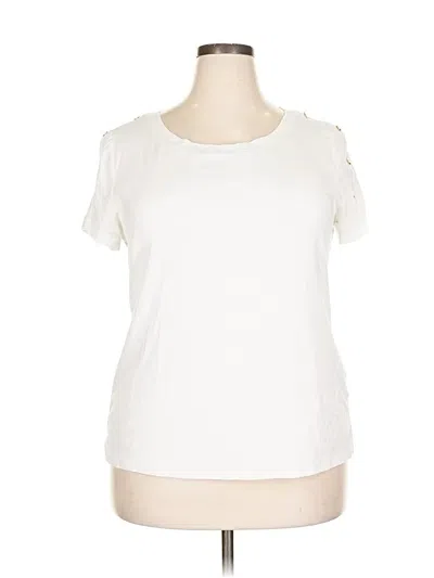 Pre-owned Talbots Short Sleeve T-shirt In White