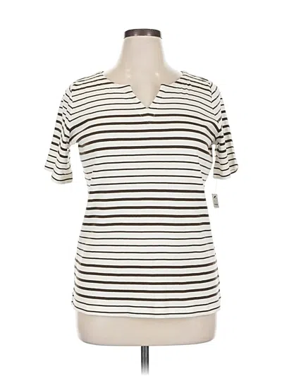 Pre-owned Talbots Short Sleeve T-shirt In White