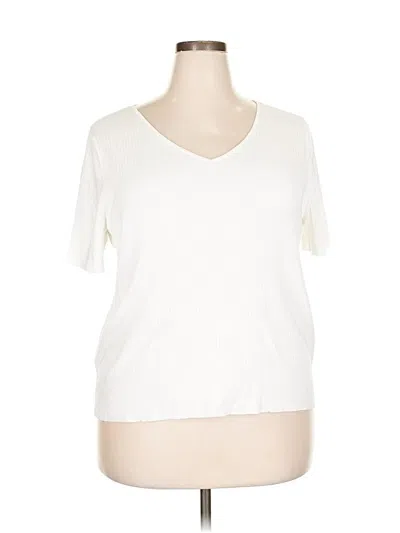 Pre-owned Talbots Short Sleeve T-shirt In White