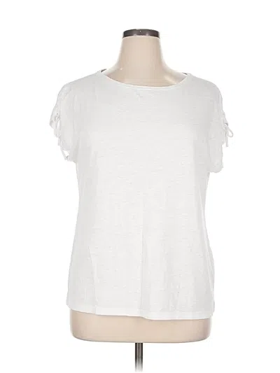 Pre-owned Talbots Short Sleeve T-shirt In White