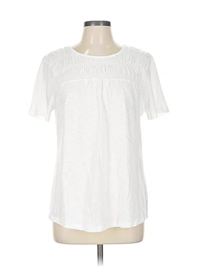 Pre-owned Talbots Short Sleeve T-shirt In White