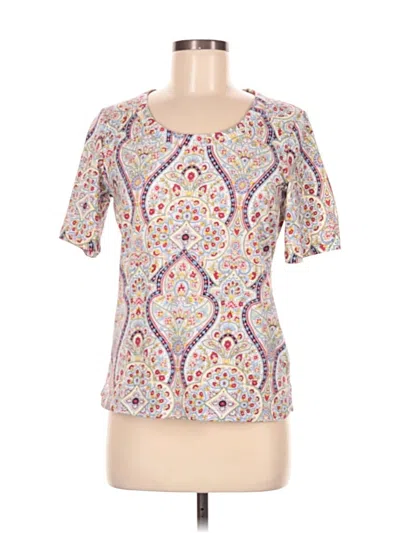 Pre-owned Talbots Short Sleeve T-shirt In White