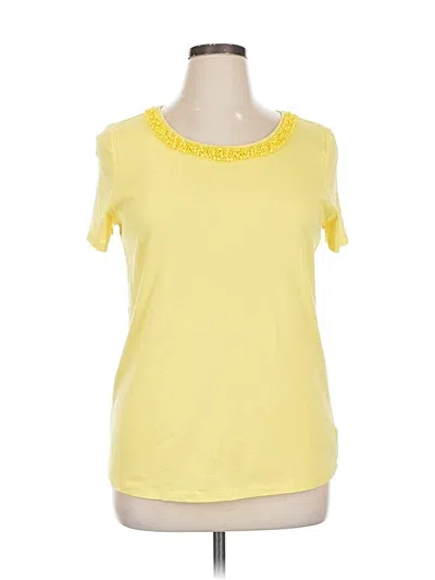 Pre-owned Talbots Short Sleeve T-shirt In Yellow