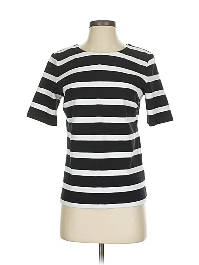 Pre-owned Talbots Short Sleeve Top Black Boatneck Tops