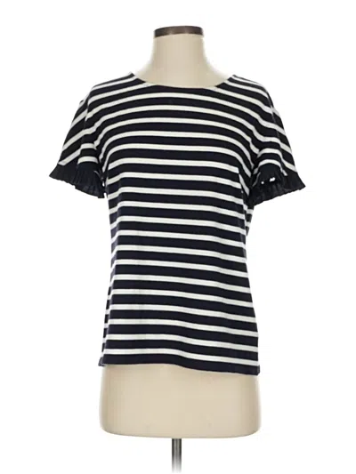 Pre-owned Talbots Short Sleeve Top Black Boatneck Tops