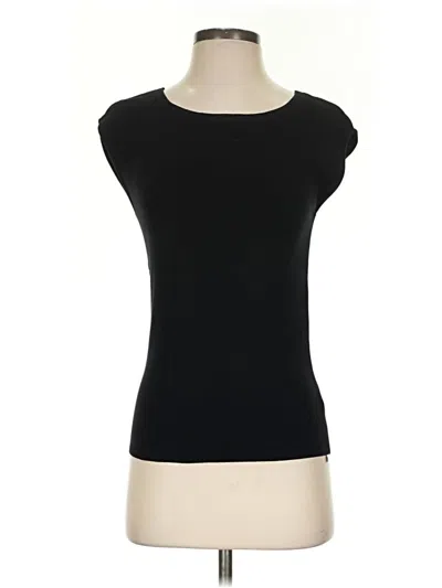 Talbots Short Sleeve Top Black Boatneck Tops