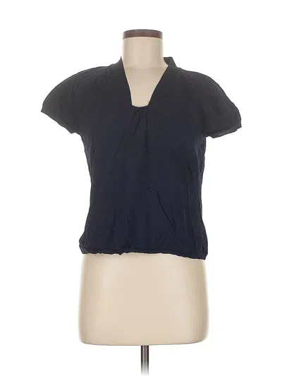 Pre-owned Talbots Short Sleeve Top Black Keyhole Neckline Tops