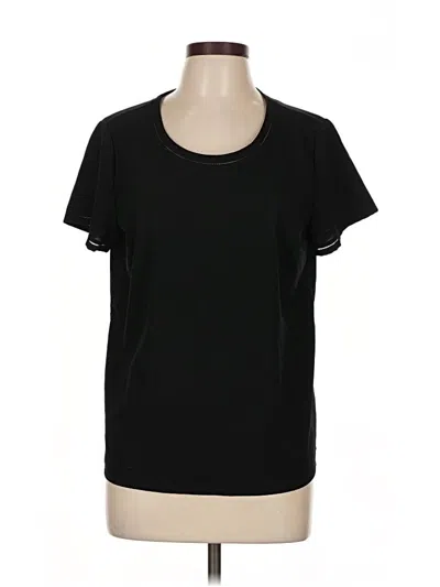Pre-owned Talbots Short Sleeve Top Black Scoop Neck Tops