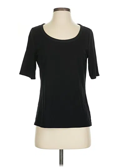 Pre-owned Talbots Short Sleeve Top Black Scoop Neck Tops