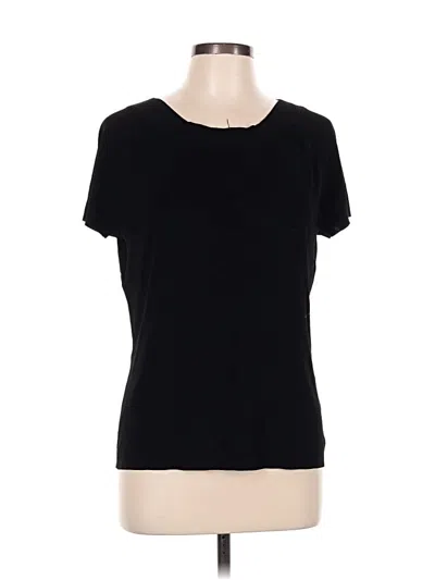 Pre-owned Talbots Short Sleeve Top Black Scoop Neck Tops