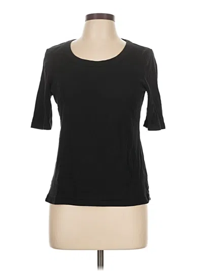Pre-owned Talbots Short Sleeve Top Black Scoop Neck Tops