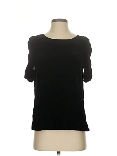 Pre-owned Talbots Short Sleeve Top Black Scoop Neck Tops