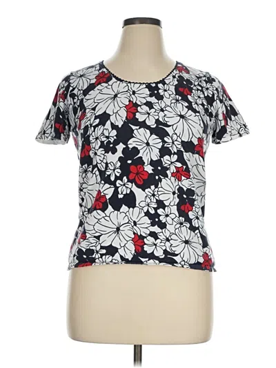 Pre-owned Talbots Short Sleeve Top Black Scoop Neck Tops