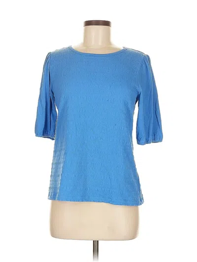 Pre-owned Talbots Short Sleeve Top Blue Boatneck Tops