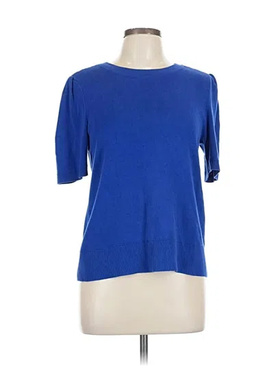 Pre-owned Talbots Short Sleeve Top Blue Boatneck Tops