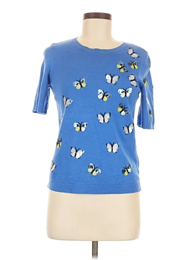 Pre-owned Talbots Short Sleeve Top Blue Boatneck Tops