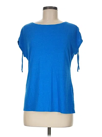 Pre-owned Talbots Short Sleeve Top Blue Boatneck Tops