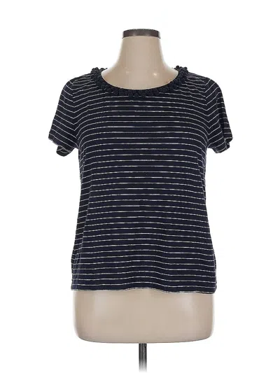 Pre-owned Talbots Short Sleeve Top Blue Crew Neck Tops