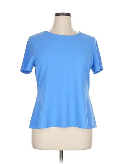 Pre-owned Talbots Short Sleeve Top Blue Crew Neck Tops