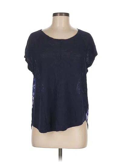 Pre-owned Talbots Short Sleeve Top Blue Scoop Neck Tops