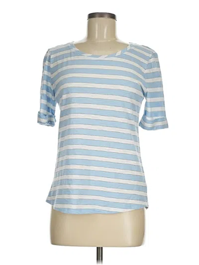 Pre-owned Talbots Short Sleeve Top Blue Scoop Neck Tops