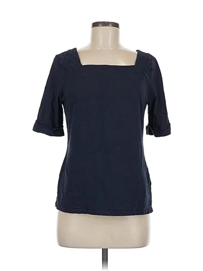 Pre-owned Talbots Short Sleeve Top Blue Square Neckline Tops