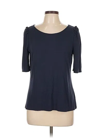 Pre-owned Talbots Short Sleeve Top Blue Sweetheart Neckline Tops