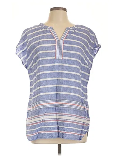 Pre-owned Talbots Short Sleeve Top Blue V-neck Tops