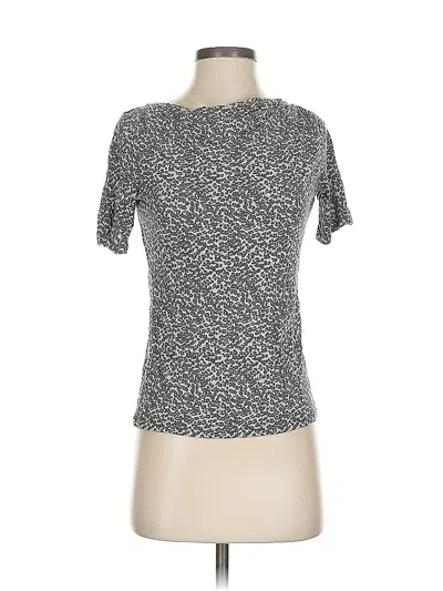 Pre-owned Talbots Short Sleeve Top Gray Crew Neck Tops