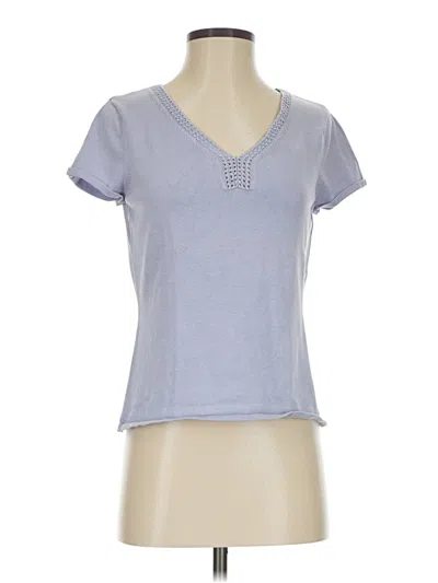 Pre-owned Talbots Short Sleeve Top Gray V Neck Tops