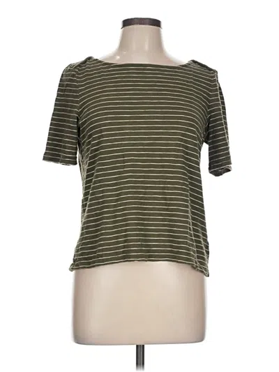 Pre-owned Talbots Short Sleeve Top Green Boatneck Tops