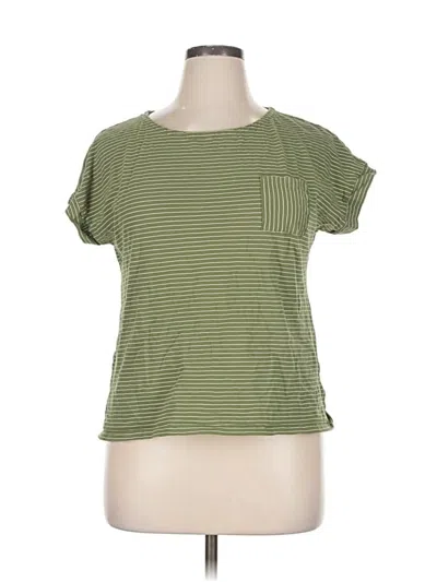 Pre-owned Talbots Short Sleeve Top Green Scoop Neck Tops