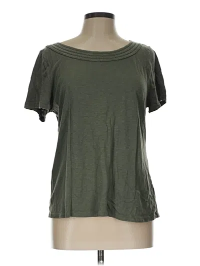 Pre-owned Talbots Short Sleeve Top Green Scoop Neck Tops