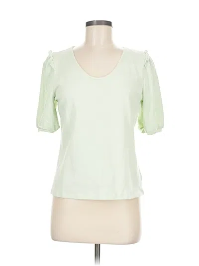 Pre-owned Talbots Short Sleeve Top Green Sweetheart Neckline Tops