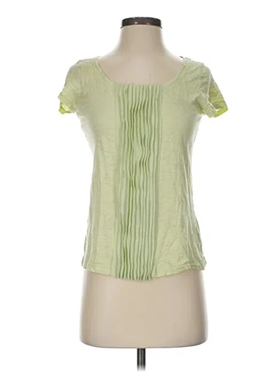 Pre-owned Talbots Short Sleeve Top Green Sweetheart Neckline Tops