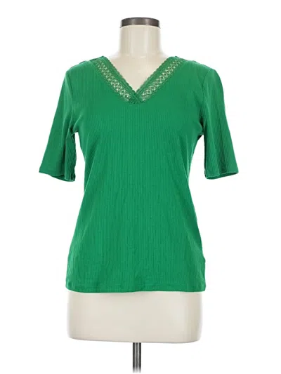 Pre-owned Talbots Short Sleeve Top Green V-neck Tops