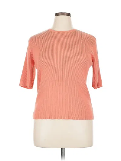 Pre-owned Talbots Short Sleeve Top Orange Boatneck Tops