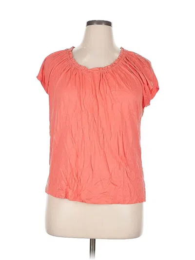 Pre-owned Talbots Short Sleeve Top Orange Scoop Neck Tops