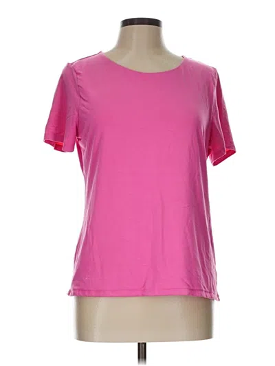 Pre-owned Talbots Short Sleeve Top Pink Crew Neck Tops