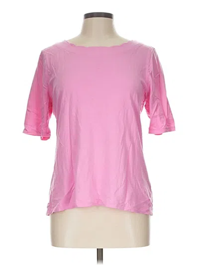 Pre-owned Talbots Short Sleeve Top Pink Crew Neck Tops