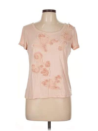 Pre-owned Talbots Short Sleeve Top Pink Scoop Neck Tops